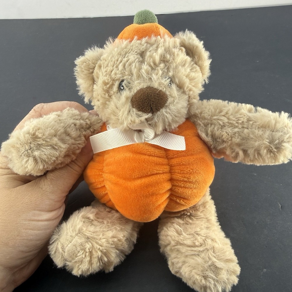 Chickpea Teddy Bear Plush Pumpkin Costume Halloween Orange Stuffed Animal